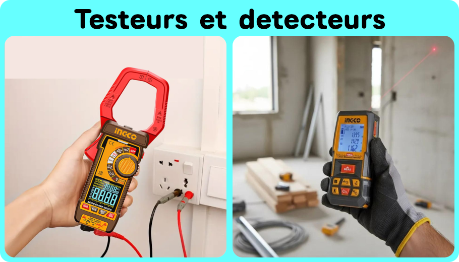 Multimètres, testeurs, détecteurs